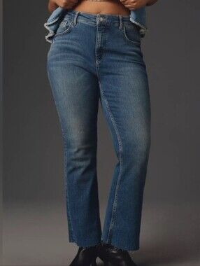 Pilcro by Anthropologie The Yaya Mid-Rise Crop Jeans, Size 25